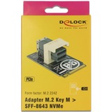 DeLOCK 63918 tarjeta y adaptador de interfaz Interno Mini-SAS M.2, Mini-SAS, Negro, Taiwán, 32 Gbit/s, -10 - 85 °C