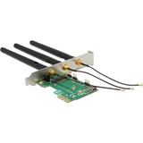 DeLOCK 89568 tarjeta y adaptador de interfaz Interno M.2, Adaptador de red PCI-E, M.2, USB, Caja, Inalámbrico