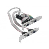 DeLOCK 90410 tarjeta y adaptador de interfaz Interno RS-232, Tarjeta de interfaz PCIe, RS-232, Perfil bajo, PCIe 1.1, RS-232, Verde