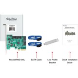 HighPoint RocketRAID 640L tarjeta y adaptador de interfaz Interno SATA, Controlador ATA serie PCIe, SATA, PC, 6 Gbit/s, 0, 1, 5, 10, 50, JBOD, 5 - 55 °C, Minorista