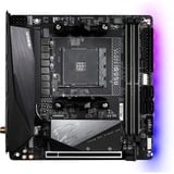 GIGABYTE B550I AORUS PRO AX Placa base - Procesadores AMD Ryzen 5000, VRM de 8 fases, hasta 5300 MHz DDR4, 1xPCIe 4.0 + 1xPCIe 3.0 M.2, Wi-Fi 6E, LAN 2.5GbE, USB 3.2 Gen 2 VRM de 8 fases, hasta 5300 MHz DDR4, 1xPCIe 4.0 + 1xPCIe 3.0 M.2, Wi-Fi 6E, LAN 2.5GbE, USB 3.2 Gen 2, AMD, Zócalo AM4, AMD Ryzen 3000 Series, AMD Ryzen 4000 Series, AMD Ryzen 5000 Series, Zócalo AM4, DDR4-SDRAM, 64 GB