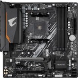 GIGABYTE B550M AORUS ELITE Placa base - Procesadores AMD Ryzen 5000, VRM de 5+3 fases, hasta 4733 MHz DDR4, 1xPCIe 4.0 + 1xPCIe 3.0 M.2, LAN 1GbE, USB 3.2 Gen 1 negro/Gris, VRM de 5+3 fases, hasta 4733 MHz DDR4, 1xPCIe 4.0 + 1xPCIe 3.0 M.2, LAN 1GbE, USB 3.2 Gen 1, AMD, Zócalo AM4, AMD Ryzen 3000 Series, AMD Ryzen 4000 Series, AMD Ryzen 5000 Series, Zócalo AM4, DDR4-SDRAM, 128 GB