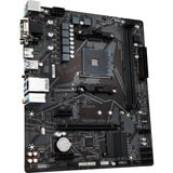 GIGABYTE Placa base A520M S2H - Soporta CPUs AMD Ryzen serie 5000 AM4, VRM digital puro de 4+3 fases, hasta 5100MHz DDR4 (OC), PCIe 3.0 x4 M.2, LAN GbE, USB 3.2 Gen 1 negro/Gris, VRM digital puro de 4+3 fases, hasta 5100MHz DDR4 (OC), PCIe 3.0 x4 M.2, LAN GbE, USB 3.2 Gen 1, AMD, Zócalo AM4, AMD Ryzen 3000 Series, Zócalo AM4, 64 GB, DDR4-SDRAM