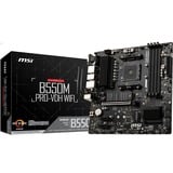MSI B550M PRO-VDH WIFI placa base AMD B550 Zócalo AM4 micro ATX negro, AMD, Zócalo AM4, 3rd Generation AMD Ryzen™ 3, 3rd Generation AMD Ryzen 5, 3rd Generation AMD Ryzen™ 7, 3rd..., DDR4-SDRAM, 128 GB, DIMM