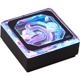 Alphacool Eisblock XPX Aurora Edge Bloque de agua, Disipador de CPU transparente/Negro, Bloque de agua, Latón, Cobre, Plexiglass, Negro, LGA 1150 (Zócalo H3), LGA 1151 (Zócalo H4), LGA 1155 (Socket H2), LGA 1200 (Socket H5), LGA 2011..., CE, FC, ROHS, 70 mm