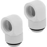 Corsair CX-9055014-WW accesorio o pieza de sistema de refrigeración para ordenador Racor, Conexión blanco, Racor, Latón, Blanco, 1/4", 90°, Líquido