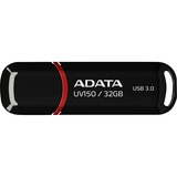 ADATA 32GB DashDrive UV150 unidad flash USB USB tipo A 3.2 Gen 1 (3.1 Gen 1) Negro, Lápiz USB negro, 32 GB, USB tipo A, 3.2 Gen 1 (3.1 Gen 1), Tapa, 9 g, Negro