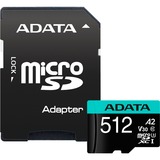 ADATA Premier Pro 512 GB MicroSDXC Clase 10, Tarjeta de memoria 512 GB, MicroSDXC, Clase 10, 100 MB/s, 80 MB/s, Class 3 (U3)