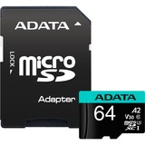 ADATA Premier Pro 64 GB MicroSDXC UHS-I Clase 10, Tarjeta de memoria 64 GB, MicroSDXC, Clase 10, UHS-I, 100 MB/s, 80 MB/s