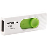 ADATA UV320 unidad flash USB 32 GB USB tipo A 3.2 Gen 1 (3.1 Gen 1) Verde, Blanco, Lápiz USB blanco/Verde, 32 GB, USB tipo A, 3.2 Gen 1 (3.1 Gen 1), Deslizar, 7,9 g, Verde, Blanco