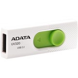 ADATA UV320 unidad flash USB 64 GB USB tipo A 3.2 Gen 1 (3.1 Gen 1) Verde, Blanco, Lápiz USB blanco/Verde, 64 GB, USB tipo A, 3.2 Gen 1 (3.1 Gen 1), Deslizar, 7,9 g, Verde, Blanco