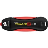 Corsair Voyager GT unidad flash USB 128 GB USB tipo A 3.2 Gen 1 (3.1 Gen 1) Negro, Rojo, Lápiz USB negro/Rojo, 128 GB, USB tipo A, 3.2 Gen 1 (3.1 Gen 1), 390 MB/s, Tapa, Negro, Rojo