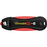 Corsair Voyager GT unidad flash USB 128 GB USB tipo A 3.2 Gen 1 (3.1 Gen 1) Negro, Rojo, Lápiz USB negro/Rojo, 128 GB, USB tipo A, 3.2 Gen 1 (3.1 Gen 1), 390 MB/s, Tapa, Negro, Rojo