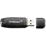 Intenso Rainbow Line unidad flash USB 16 GB USB tipo A 2.0 Negro, Lápiz USB negro, 16 GB, USB tipo A, 2.0, 28 MB/s, Tapa, Negro