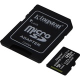 Kingston Canvas Select Tarjeta micSDXC Plus 100R A1 C10 de 128 GB + ADP, Tarjeta de memoria negro, 128 GB, MicroSDXC, Clase 10, UHS-I, 100 MB/s, Class 1 (U1)
