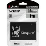 Kingston Disco SSD KC600 SATA3 2,5" de 1024 G, Unidad de estado sólido negro, 5" de 1024 G, 1 TB, 2.5", 550 MB/s, 6 Gbit/s