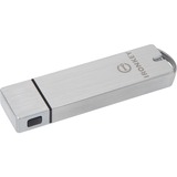 Kingston IronKey 64GB Enterprise S1000 Encrypted USB 3.0 FIPS 140-2 Level 3, Lápiz USB 64 GB, USB tipo A, 3.2 Gen 1 (3.1 Gen 1), 230 MB/s, Tapa, Plata