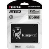 Kingston KC600 2.5" 256 GB Serial ATA III 3D TLC, Unidad de estado sólido negro, 256 GB, 2.5", 550 MB/s, 6 Gbit/s