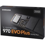 SAMSUNG 970 EVO Plus M.2 250 GB PCI Express 3.0 V-NAND MLC NVMe, Unidad de estado sólido negro, 250 GB, M.2, 3500 MB/s
