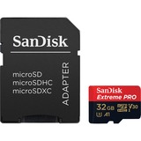 SanDisk Extreme Pro 32 GB MicroSDHC UHS-I Clase 10, Tarjeta de memoria 32 GB, MicroSDHC, Clase 10, UHS-I, 100 MB/s, 90 MB/s