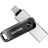 SanDisk SDIX60N-128G-GN6NE unidad flash USB 128 GB 3.2 Gen 1 (3.1 Gen 1) Gris, Plata, Lápiz USB negro/Plateado, 128 GB, 3.2 Gen 1 (3.1 Gen 1), Girar, Gris, Plata