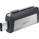 SanDisk Ultra Dual Drive USB Type-C unidad flash USB 128 GB USB Type-A / USB Type-C 3.2 Gen 1 (3.1 Gen 1) Negro, Plata, Lápiz USB 128 GB, USB Type-A / USB Type-C, 3.2 Gen 1 (3.1 Gen 1), Deslizar, 9,1 g, Negro, Plata