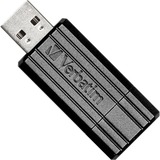 Verbatim PinStripe - Unidad USB de 16 GB - Negro, Lápiz USB negro, 16 GB, USB tipo A, 2.0, 8 MB/s, Deslizar, Negro