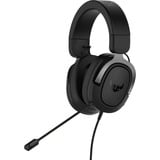 ASUS TUF Gaming H3 Auriculares Alámbrico Diadema Juego Negro, Gris, Auriculares para gaming Gunmetal, Alámbrico, Juego, 20 - 20000 Hz, 294 g, Auriculares, Negro, Gris