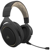 Corsair HS70 PRO WIRELESS Auriculares Diadema Bluetooth Negro, Crema de color, Auriculares para gaming negro/Crema, Auriculares, Diadema, Juego, Negro, Crema de color, Binaural, Giratorio