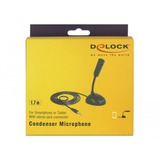 DeLOCK 65872 micrófono Negro Micrófono para smartphone/teléfono móvil negro, Micrófono para smartphone/teléfono móvil, -32 dB, 100 - 13000 Hz, 2200 Ω, Omnidireccional, Alámbrico