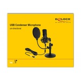 DeLOCK 66300 micrófono Negro negro, -38 dB, 30 - 16000 Hz, 24 bit, 192 kHz, Unidireccional, Alámbrico