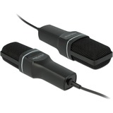 DeLOCK 66331 micrófono Negro Micrófono para PC negro, Micrófono para PC, -47 dB, 20 - 20000 Hz, 2200 Ω, 16 bit, 44,1 kHz