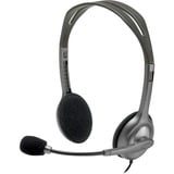 Logitech 981-000593 auricular y casco Auriculares Alámbrico Diadema Oficina/Centro de llamadas Negro, Auriculares con micrófono gris, Alámbrico, Oficina/Centro de llamadas, 20 - 20000 Hz, 74 g, Auriculares, Negro