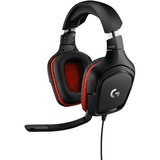 Logitech G332 Auriculares Diadema Conector de 3,5 mm Negro, Rojo, Auriculares para gaming negro/Rojo, Auriculares, Diadema, Juego, Negro, Rojo, Binaural, 2 m