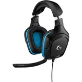 Logitech G432 Auriculares Diadema Conector de 3,5 mm Negro, Azul, Auriculares para gaming negro/Azul, Auriculares, Diadema, Juego, Negro, Azul, Binaural, Alámbrico