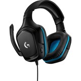 Logitech G432 Auriculares Diadema Conector de 3,5 mm Negro, Azul, Auriculares para gaming negro/Azul, Auriculares, Diadema, Juego, Negro, Azul, Binaural, Alámbrico