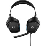 Logitech G432 Auriculares Diadema Conector de 3,5 mm Negro, Azul, Auriculares para gaming negro/Azul, Auriculares, Diadema, Juego, Negro, Azul, Binaural, Alámbrico