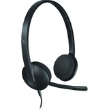 Logitech H340 USB Computer Headset , Auriculares con micrófono negro, Alámbrico, Oficina/Centro de llamadas, 20 - 20000 Hz, 100 g, Auriculares, Negro, Minorista