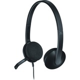 Logitech H340 USB Computer Headset , Auriculares con micrófono negro, Alámbrico, Oficina/Centro de llamadas, 20 - 20000 Hz, 100 g, Auriculares, Negro, Minorista