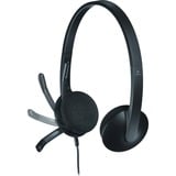 Logitech H340 USB Computer Headset , Auriculares con micrófono negro, Alámbrico, Oficina/Centro de llamadas, 20 - 20000 Hz, 100 g, Auriculares, Negro, Minorista