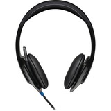 Logitech H540 USB Auriculares Alámbrico Diadema Oficina/Centro de llamadas USB tipo A Negro, Auriculares con micrófono negro, Alámbrico, Oficina/Centro de llamadas, 20 - 20000 Hz, 120 g, Auriculares, Negro, Minorista