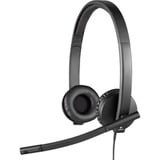 Logitech H570E Auriculares Alámbrico Diadema Oficina/Centro de llamadas USB tipo A Negro, Auriculares con micrófono negro, Alámbrico, Oficina/Centro de llamadas, 31,5 - 20000 Hz, 111 g, Auriculares, Negro
