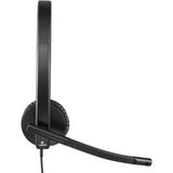 Logitech H570e Auriculares Alámbrico Diadema Oficina/Centro de llamadas USB tipo A Negro, Auriculares con micrófono negro, Alámbrico, Oficina/Centro de llamadas, 31,5 - 20000 Hz, 111 g, Auriculares, Negro