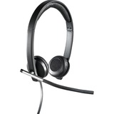 Logitech H650E Auriculares Alámbrico Diadema Oficina/Centro de llamadas USB tipo A Negro, Plata, Auriculares con micrófono negro, Alámbrico, Oficina/Centro de llamadas, 50 - 10000 Hz, 120 g, Auriculares, Negro, Plata