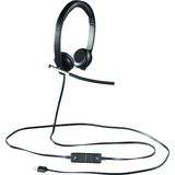Logitech H650E Auriculares Alámbrico Diadema Oficina/Centro de llamadas USB tipo A Negro, Plata, Auriculares con micrófono negro, Alámbrico, Oficina/Centro de llamadas, 50 - 10000 Hz, 120 g, Auriculares, Negro, Plata