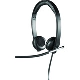 Logitech H650E Auriculares Alámbrico Diadema Oficina/Centro de llamadas USB tipo A Negro, Plata, Auriculares con micrófono negro, Alámbrico, Oficina/Centro de llamadas, 50 - 10000 Hz, 120 g, Auriculares, Negro, Plata
