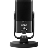 Rode Microphones NT-USB mini Negro Micrófono de superficie para mesa negro, Micrófono de superficie para mesa, 20 - 20000 Hz, 24 bit, 48 kHz, Alámbrico, USB/3,5 mm