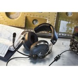 Thrustmaster T.Flight U.S. Air Force Edition Auriculares Alámbrico Diadema Juego Negro, Auriculares para gaming gris/metálico, Alámbrico, Juego, 650 g, Auriculares, Negro