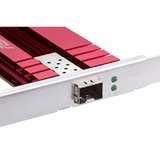 ASUS XG-C100F Interno Fibra 10000 Mbit/s, Adaptador de red Interno, Alámbrico, PCI Express, Fibra, 10000 Mbit/s, Rojo