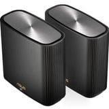 ASUS ZenWiFi AX XT8 (B-2-PK) router inalámbrico Gigabit Ethernet Tribanda (2,4 GHz/5 GHz/5 GHz) Negro, Router WIRELESS LTE negro, Wi-Fi 6 (802.11ax), Tribanda (2,4 GHz/5 GHz/5 GHz), Ethernet, Negro, Router de sobremesa